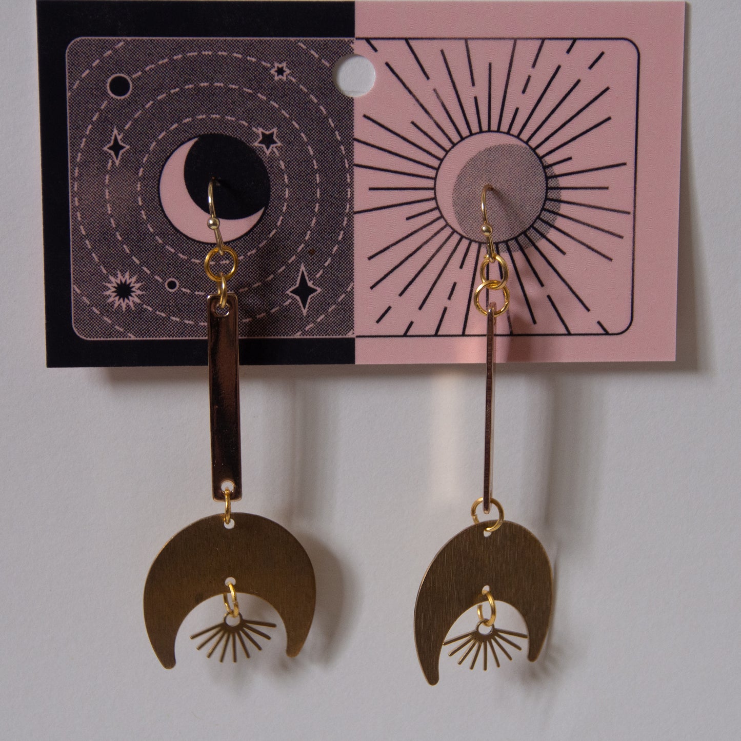 Brass Moon Earrings