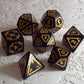 Obsidian dice set